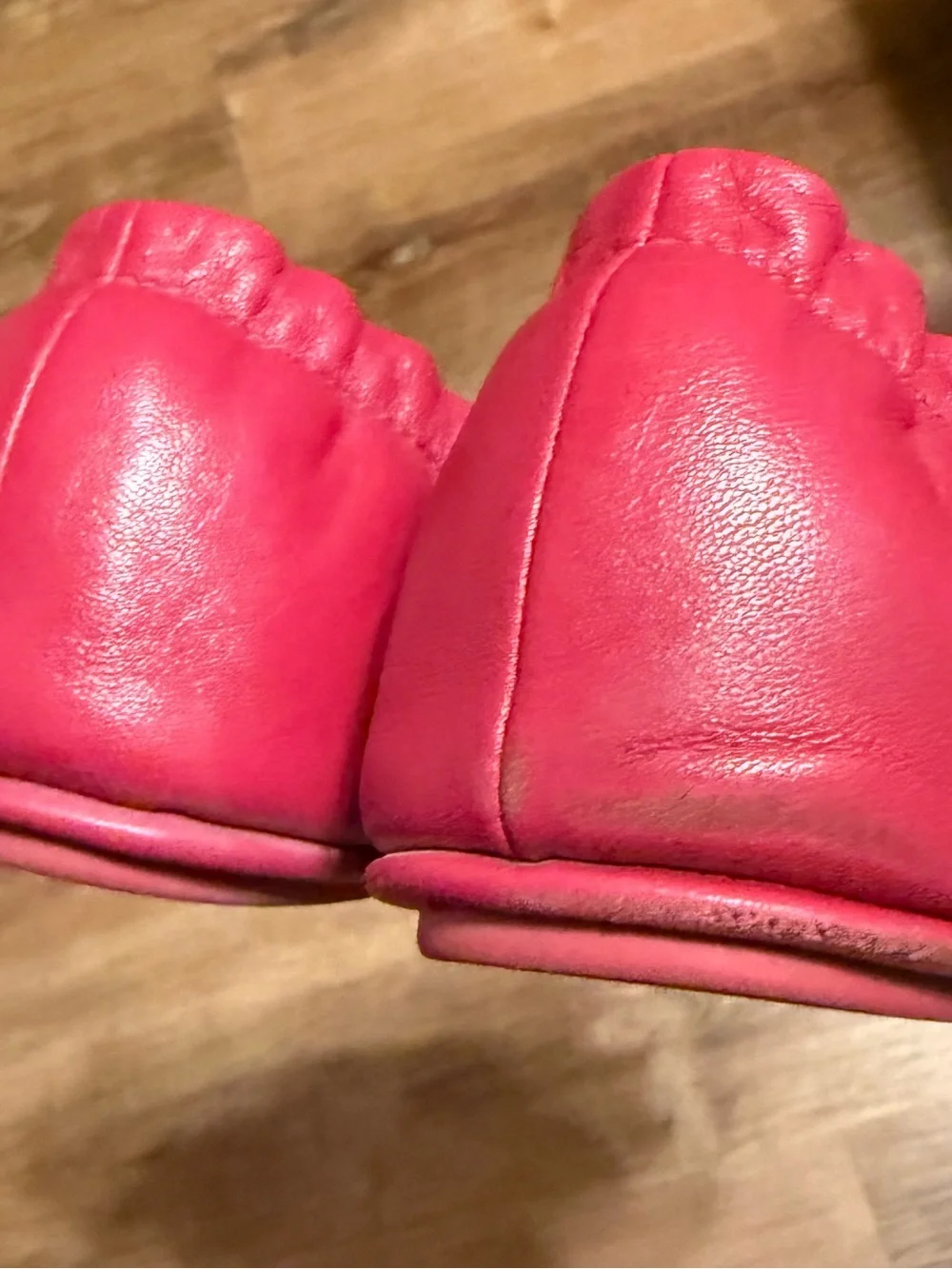 RARE Tory Burch Reva Ballet Flats Hot Pink Logo Size 11